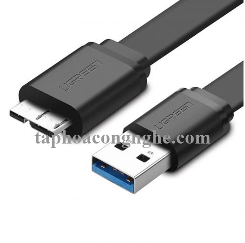 Ugreen 10853 0.5M màu Đen Cáp USB 3.0 sang MICRO USB 3.0 cho ổ cứng dáng dẹt US130 30010853